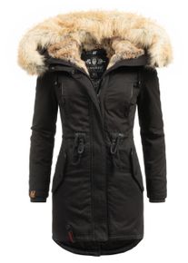 Wintermantel Navahoo "Wintermantel Bombii", Damen, Gr. XL, schwarz, Obermaterial: 100% Baumwolle CO. Obermaterial: Futter: 100% Polyester PES. 100% Polyester PES., M&auml;ntel Wintermantel
