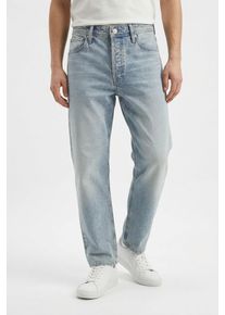 Jack & Jones Loose-fit-Jeans JACK & JONES "JJIEDDIE JJORIGINAL", Herren, Gr. 33, L&auml;nge 32, blau (light blau denim), Denim/Jeans, Obermaterial: 100% Baumwolle, Abriebeffekte, loose fit, Jeans Loose-fit-Jeans