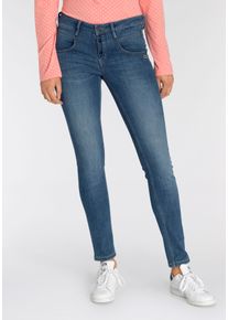 Skinny-fit-Jeans Gang "94MEDINA", Damen, Gr. 29, N-Gr, blau (stone wash), Denim/Jeans, Obermaterial: 90% Baumwolle, 8% Polyester, 2% Elasthan, skinny fit lang, Jeans Skinny-fit-Jeans, mit stylischer halb offener Knopfleiste