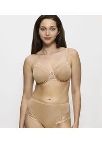 Minimizer-BH Triumph "Ladyform Soft", Damen, Gr. 85, Cup H, beige (macchiato), Microtouch, Obermaterial: 43% Polyamid, 40% Polyester, 17% Elasthan, BHs Minimizer-BH, verkleinert die Brust optisch um eine Cup-Gr&ouml;&szlig;e