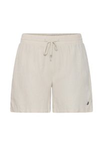 Bermudas oxmo "Bermuda OXAlgea", Damen, Gr. 44, N-Gr, grau (cement), Obermaterial: 55% Leinen LI. 45% Viskose CV., Hosen Bermudas