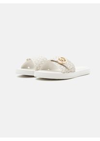 Michael Michael Kors Damer Pantoletter creme / brun St&oslash;rrelse 37