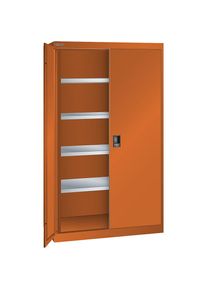 LISTA ESD-kast voor zware lasten, H 1950 mm, 4 legborden, B x D 1100 x 641 mm, oranje
