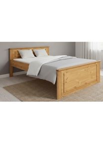 OTTO home, Massivholzbett &raquo;Hugo, FSC zertifiziertes Massivholz, Landhausstil&laquo; Breite/Belastbarkeit 180cm/200KG, 140cm/180KG, Stauraumbett, optional 
