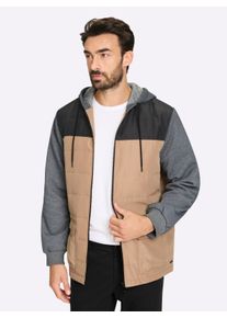 Marco Donati Heren Blousonjack in 2-in-1-look in camel/antraciet gem&ecirc;leerd ,maat 48, Witt,
