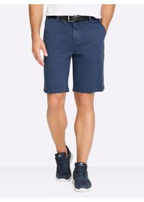 Marco Donati Heren Bermuda met klepzakken achter in donkerblauw ,maat 50, Witt, 97% Katoen, 3% Elastan