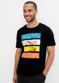 Catamaran Heren T-shirt met print aan voorkant in zwart geprint ,maat 44/46, Witt, 100% Katoen