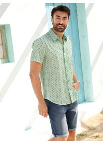 Catamaran Heren Hemd met korte mouwen in resedagroen gedessineerd ,maat 39/40, Witt, 100% Katoen