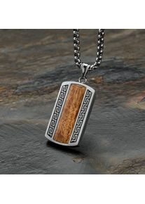 Holzkern Halsband Herrar Silver och Koa