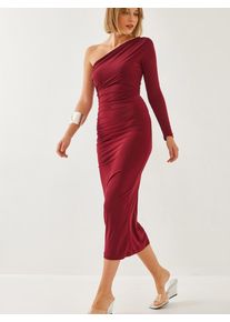 Bianco Lucci Damer Kjole burgunder St&oslash;rrelse 38