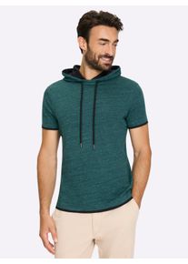 Catamaran Herren Shirt met capuchon in gem&ecirc;leerde look in petrol/mint gem&ecirc;leerd ,maat 44/46, Witt, 95% Katoen, 5% Polyester