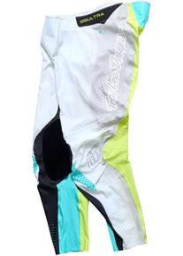 Troy Lee Designs SE Ultra Vision, textile pants , color: Light Grey/Black/Neon-Yellow/Turquoise , size: 32