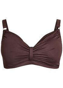 Swim By Zizzi Damer Bikinioverdel 'Basic' m&oslash;rkebrun St&oslash;rrelse 90