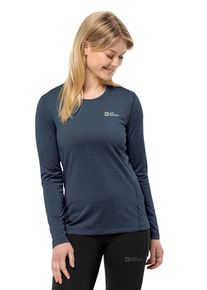Rundhalspullover Jack Wolfskin "SKY THERMAL L/S W", Damen, Gr. L (42/44), midnightsky, Obermaterial: 100% Polyester, Pullover Rundhalspullover