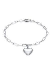 Armkette Elli "Armband Herz Liebe Trend Romantik 925 Silber" Gr. 19, silber, Armb&auml;nder, Damen, 19, Silber 925 (Sterlingsilber), Armkette