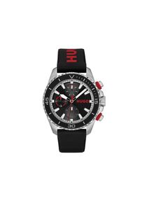 Hugo, Herren, Multifunktionsuhr &raquo;#DIVE&laquo; Quarzuhr, Armbanduhr, Herrenuhr, Silikonarmband, analog, schwarz, Sportive Multifunktionsuhr