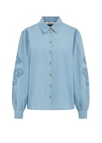 WE Fashion Damer Bluse lysebl&aring; St&oslash;rrelse S