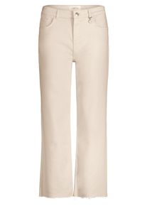 Outdoorhose Cartoon "Basic-Hose mit offenem Saum", Damen, Gr. 44, EURO, wei&szlig; (oat milk), Obermaterial: 90% Baumwolle CO. 7% Polyester PES. 3% Elasthan EL., Hosen Outdoorhose