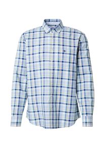 Fynch-Hatton M&aelig;nd Skjorte navy / lysebl&aring; / gr&aelig;sgr&oslash;n St&oslash;rrelse XXXL