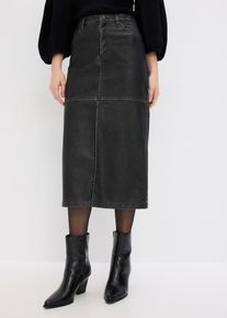 bonprix Lederimitat-Rock, schwarz, Gr.42, Sch&ouml;ner Rock mit tollen N&auml;hten und Schlitz vorne.