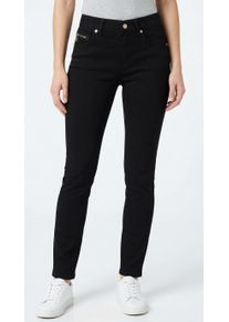 Slim-fit-Jeans MAC "RICH SLIM", Damen, Gr. 36, L&auml;nge 30, schwarz (schwarz, schwarz d999), Denim/Jeans, Obermaterial: 71% Baumwolle, 16% Polyester, 11% Modal, 2% Elasthan, unifarben, slim fit lang, Jeans Slim-fit-Jeans, mit Stretch