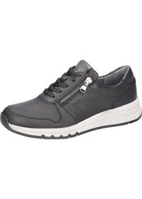 Waldl&auml;ufer Keilsneaker WALDL&Auml;UFER "H-APRIL", Damen, Gr. 4 (37), schwarz, Nappaleder, Nubukleder, unifarben, Schuhe Keilsneaker, Halbschuh, Bequemschuh, Schn&uuml;rschuh mit weichem Schaftrand