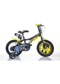 Kinderfahrrad DINO BIKES "16" Batman Kinderfahrrad Jugenfahrrad Freilauf 4&ndash;7 Jahre St&uuml;tzr&auml;der" Gr. 30, schwarz, Fahrr&auml;der, Kinder, 30cm, 16 Zoll (40,64cm), Kinderfahrrad, mit St&uuml;tzr&auml;dern, Trinkflasche und Frontschild