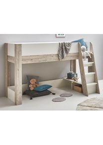 Hochbett OTTO HOME "Schulkind Hochbett &raquo;Franzi&laquo;", wei&szlig;, neutral, Liegefl&auml;che B/L: 90cm x 200cm, kein H&auml;rtegrad, kein H&auml;rtegrad, Hochbetten, Hochbett