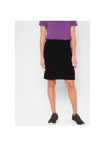 bonprix, Damen, Jerseyrock aus Jersey, schmale Passform, mit integrierter Radlerhose, schwarz, 44/46 (L), Schmale Passform f&uuml;r eine figurbetonte 