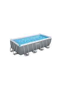 Bestway Pool SET Rectangular 56671, Blau, Grau, Wei&szlig;, Metall, Kunststoff, Uni, 244x122x488 cm, Freizeit & Co, Pools & Wasserspa&szlig;, Pools, Aufstellpools