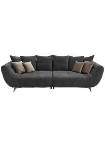 Hom&acute;in Hom`in Bigsofa, Schwarz, Textil, F&uuml;llung: Schaumstoff,Schaumstoff, 300x79x133 cm, Stoffauswahl, Wohnzimmer, Sofas & Couches, Sofas, Textilsofas