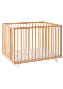 My Baby Lou Laufgitter, Naturfarben, Holz, Kunststoff, Buche, Hartholz, 75x68x100 cm, gepolsterter Boden, h&ouml;henverstellbar, schadstoffgepr&uuml;ft, Babym&ouml;bel & Kinderm&ouml;bel, Babyzimmer, Laufgitter