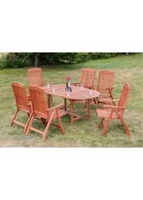 Gartengarnitur 7-tlg. Maracaibo Echtholz