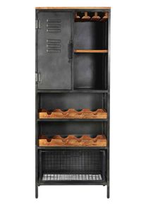 Barschrank Montana ca. 72x183 cm Stahl/Mangoholz