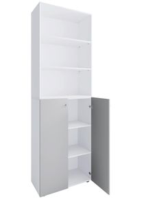 Schuhschrank LONA Grau/ Wei&szlig; ca. 70x220x40cm