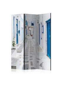 Artgeist Paravent Greek Dream Island Wei&szlig;/Hellblau