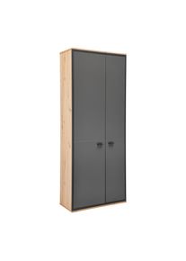 Garderobenschrank Florenz Grau/Eiche Artisan