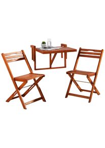 Balkonset 3-tlg. ca. 60x40x49 cm Holz