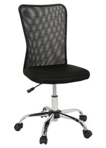 Jugenddrehhstuhl Kiddy Net ca. 54x88-98x54 cm Schwarz