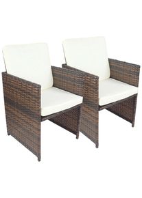 Ambia Garden Gartensessel-Set Raloso 2er- Set ca. 53x84 cm Braun