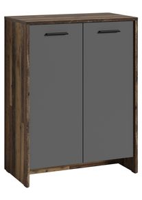 Schuhschrank Ben ca.63x 83x35cm Anthrazit/Alteiche