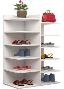 Schuhregal Enosa Wei&szlig; ca. 60x80x30 cm