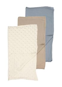 Lil'Atelier Kocyk dla niemowlaka 'NBNISLEYS' dla chłopc&oacute;w kremowy / ciemny beż / gołąbkowo niebieski Rozmiar One Size