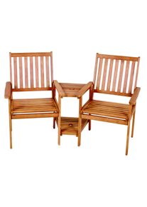 Gartenset Holz Edison ca. 260x96x77 cm ge&ouml;lt