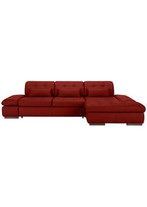 Wohnlandschaft Sanfino Leder Rot