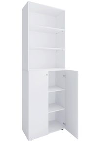 Schuhschrank LONA Wei&szlig; ca. 70x220x40 cm