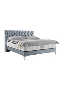 Boxspringbett Queen in Greige ca. 160x200cm