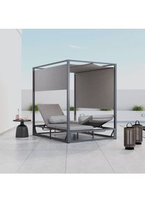 Sonnenliege Aviva Hellgrau Outdoorstoff/Metall