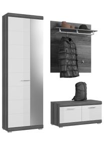 Garderobenschrank Scout ca. 167x197 cm Wei&szlig;/Grau
