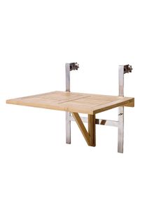 Balkonklapptisch aus Holz ca. 60x54 cm Teak massiv